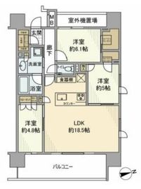 アトラス日暮里イーストレジデンス 7階 間取り図