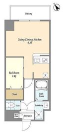 アルファコート曳舟 803 間取り図