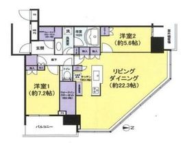 THE TOYOSU TOWER 13階 間取り図
