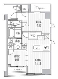 シーズンフラッツ日本橋人形町プレミア 1004 間取り図