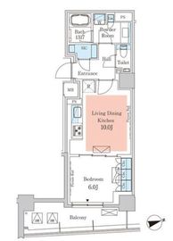 パークアクシス元麻布 208 間取り図