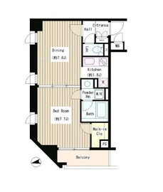 シティカレント大手町 301 間取り図