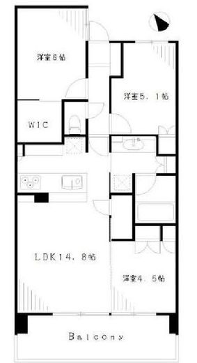 ザ・パークハウス荻窪大田黒公園 3階 間取り図