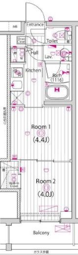 ガーラ元住吉グランドステージ 4階 間取り図