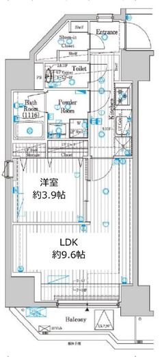 プレール・ドゥーク両国Ⅳ 11階 間取り図