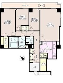 小石川パークタワー 15階 間取り図