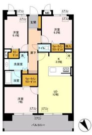 ロイヤルパークスリバーサイド 518 間取り図