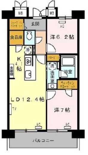 ロイヤルパークス西新井 209 間取り図
