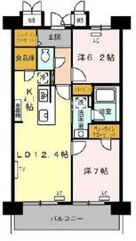 ロイヤルパークス西新井 209 間取り図
