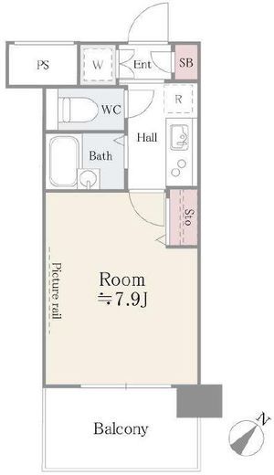 アルテーヌ新横浜 906 間取り図
