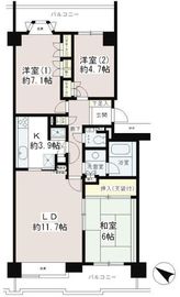 パーク・ハイム用賀南 2階 間取り図