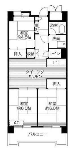 ビレッジハウス品川八潮タワー 1-101 間取り図