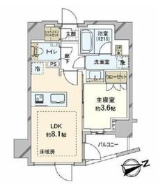 ピアース代々木上原 3階 間取り図