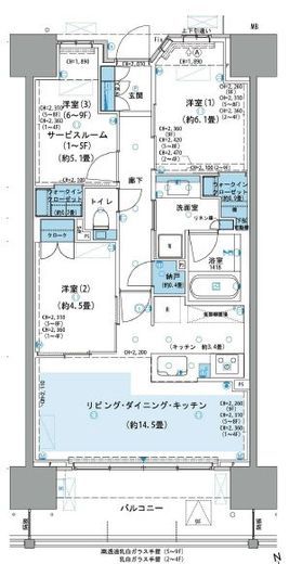 パークホームズ杉並上荻 2階 間取り図