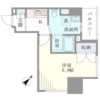 プランドール水天宮 205 間取り図