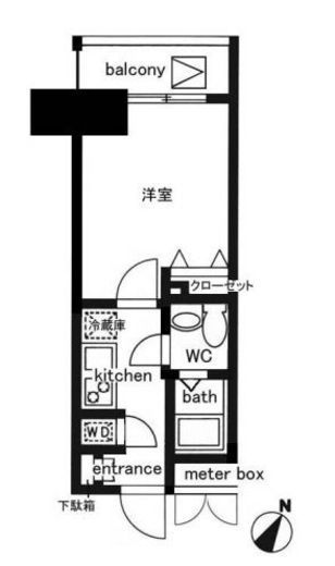 レジディア日本橋人形町2 807 間取り図