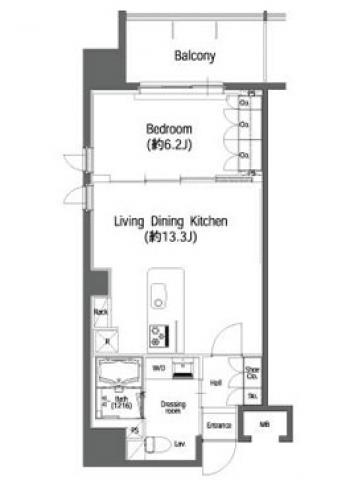 BPRレジデンス三田伊皿子坂 714 間取り図
