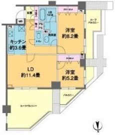 カスタリア高輪 715 間取り図
