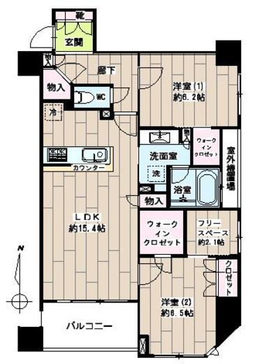 アスコットパーク日本橋コモド 6階 間取り図