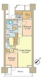 HARUMI FLAG PARK VILLAGE (晴海フラッグ パークヴィレッジ) 2階 間取り図