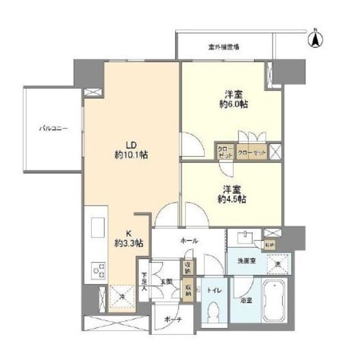 プラウド神楽坂 10階 間取り図