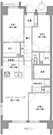 リリーゼ練馬中村北 1階 間取り図