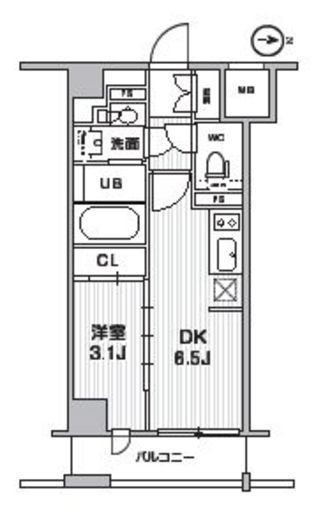 シーズンフラッツ新高円寺 502 間取り図