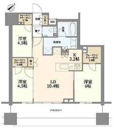 バウス藤沢 10階 間取り図