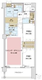 ザ・パークハウス鎌倉若宮大路 2階 間取り図