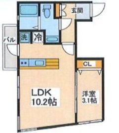 ダイキデュオ目黒 302 間取り図