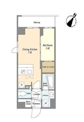 La Douceur志茂 (ラドゥセール志茂) 508 間取り図