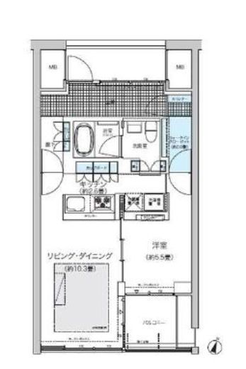 ガーデニエール砧ウエスト 349 間取り図