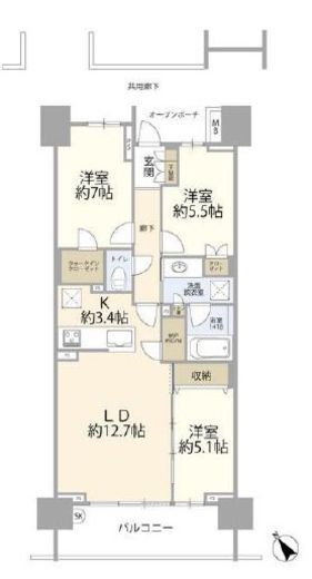 プラウドシティ加賀学園通り 6階 間取り図