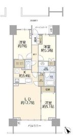 プラウドシティ加賀学園通り 6階 間取り図