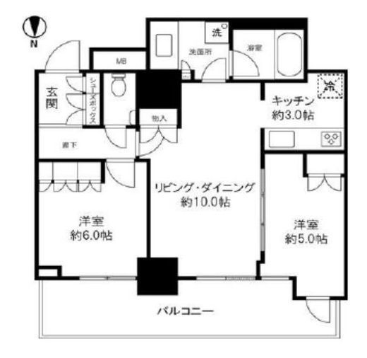 浅草タワー 19階 間取り図