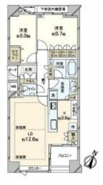 ヴィークコート駒沢 5階 間取り図