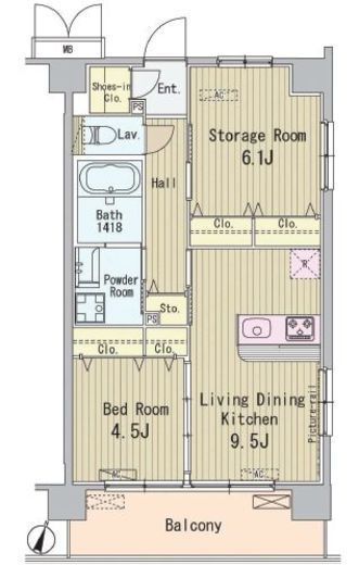 HIGASHIKOMATSUGAWA APARTMENT (東小松川アパートメント) 106 間取り図
