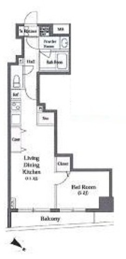 CAVANA八丁堀 (カバナ八丁堀) 604 間取り図