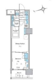 ルフォンプログレ品川戸越 302 間取り図