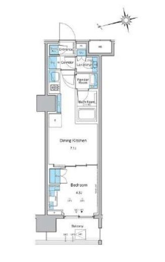 ルフォンプログレ品川戸越 303 間取り図