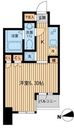 KDXレジデンス東新宿 809 間取り図