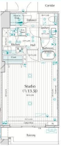 コンシェリア西新宿タワーズウエスト 16階 間取り図