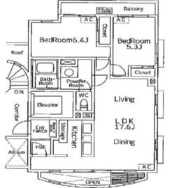 ピエトレ大和郷 2階 間取り図
