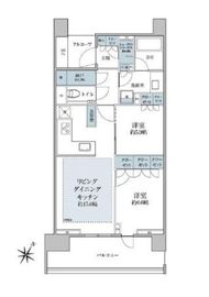HARUMI FLAG SUN VILLAGE (晴海フラッグ サンヴィレッジ) 8階 間取り図
