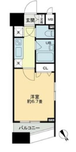 クロスレジデンス蒲田 412 間取り図