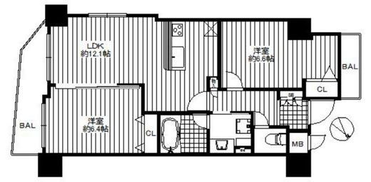 ジーコンフォートウエスト新横浜 2階 間取り図