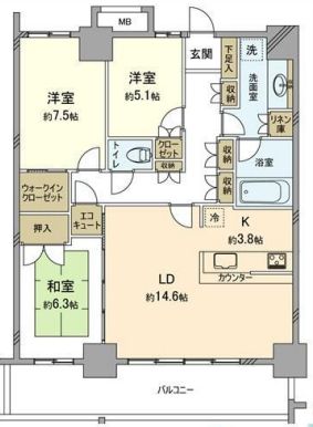 ビーコンタワーレジデンス 20階 間取り図