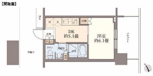 ブリリアタワー浜離宮 15階 間取り図