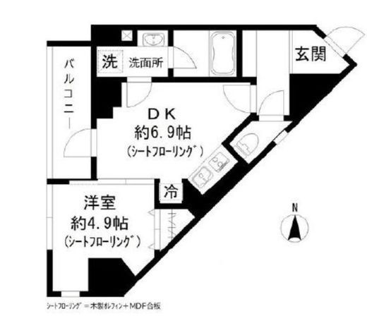 GRAND三軒茶屋WEST 801 間取り図