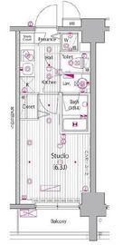 グランド・ガーラ桜木町駅前 5階 間取り図
